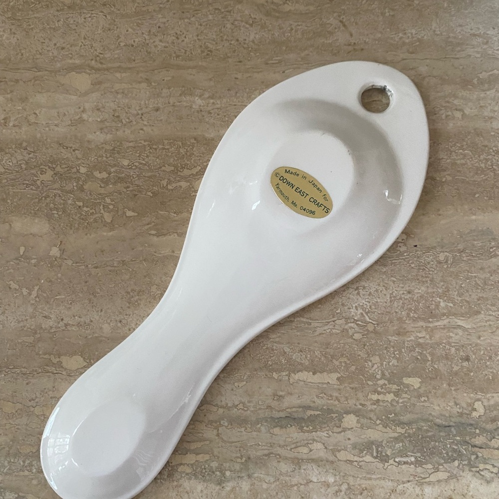 Nautical Ceramic Spoon Rest with Lighthouse Design beach house - Picture 4 of 6